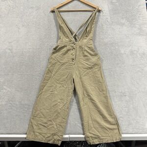 Japna Sleeveless Overall Jumpsuit Women S Green Cotton Boho Linen Blend